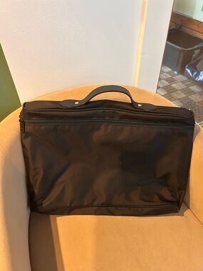 Herve Chapelier Black Travel Laptop Bag - Sleek Carry Handle